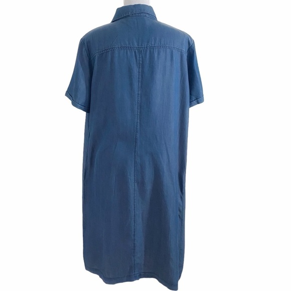 PERUZZI MADE IN ITALY 100% LYOCELL BLUE SHIFT SHIFT DRESS - 44IT(M) - Picture 3 of 8
